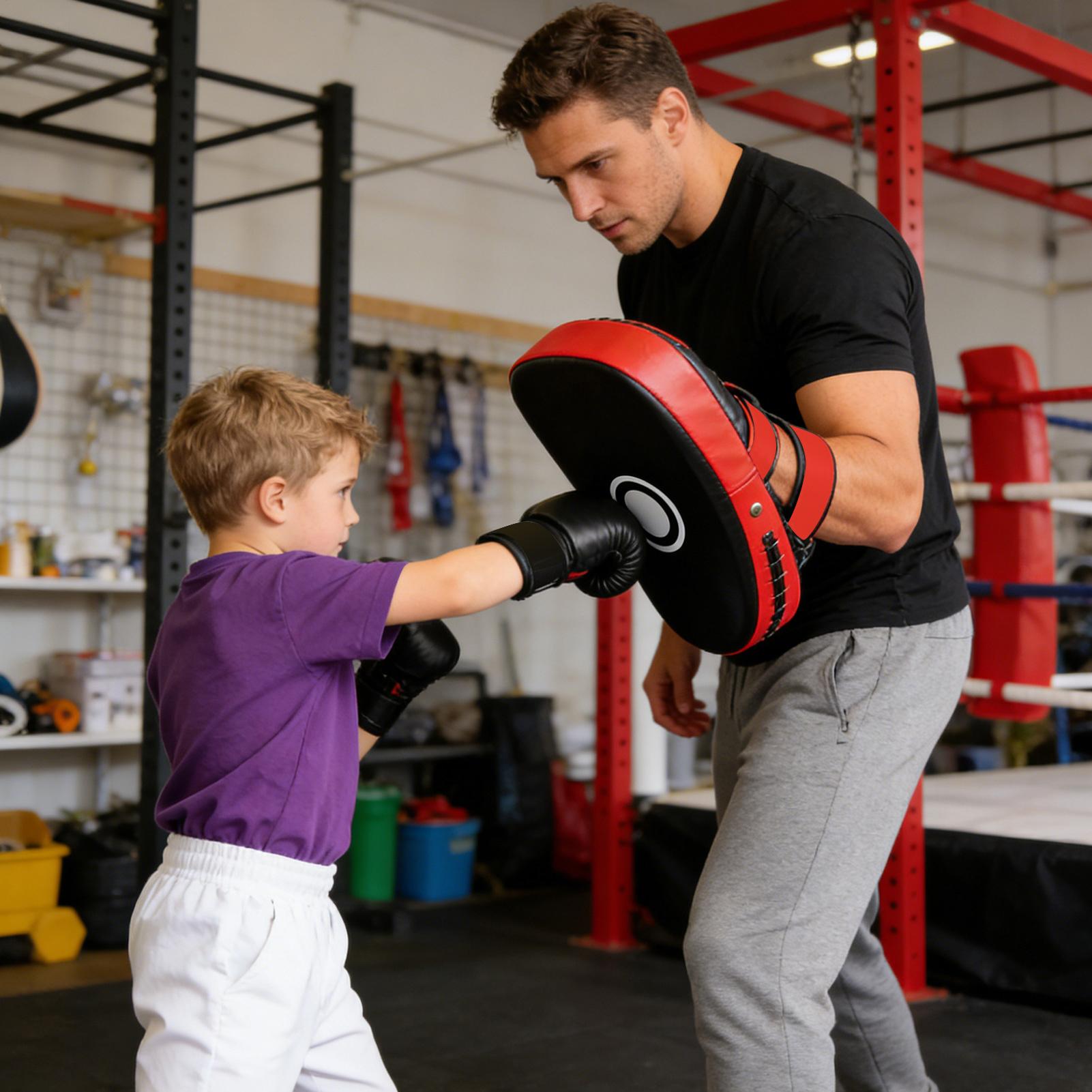 Home Gym Equipments - PU Leather Boxing Pads Curved Kick