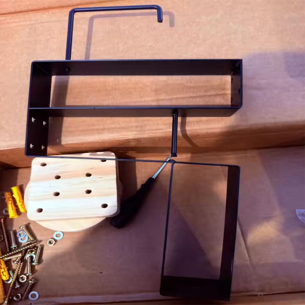 Home Gym Furniture - Wood Motorcycle Helmet Holder Wall Mount