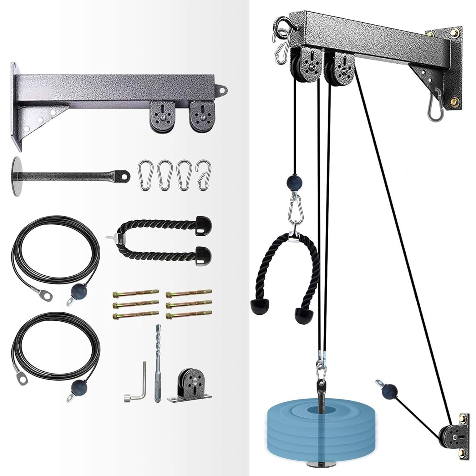 Home Gym Diy Pulley System - Fitness Cable Pulley System for Bicep