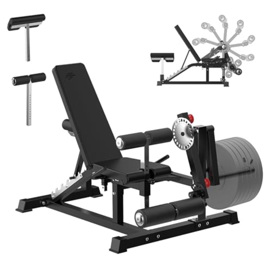 Leg Home Gym Workout - Adjustable Weight Bench with Leg Extension