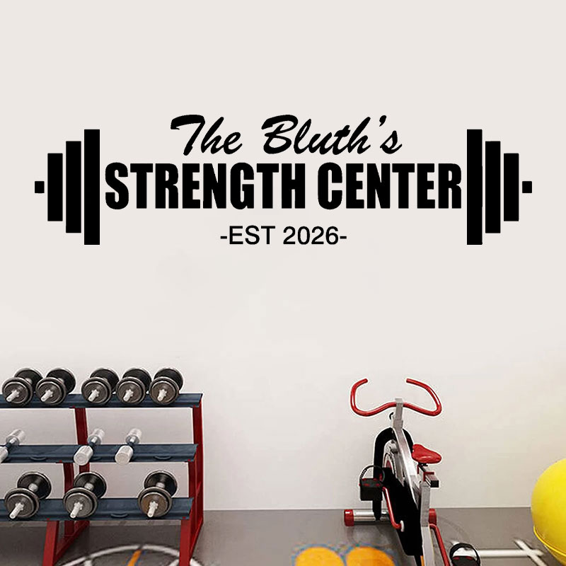 Home Gym Furniture - Personalized Custom Home Gym Name Decal,