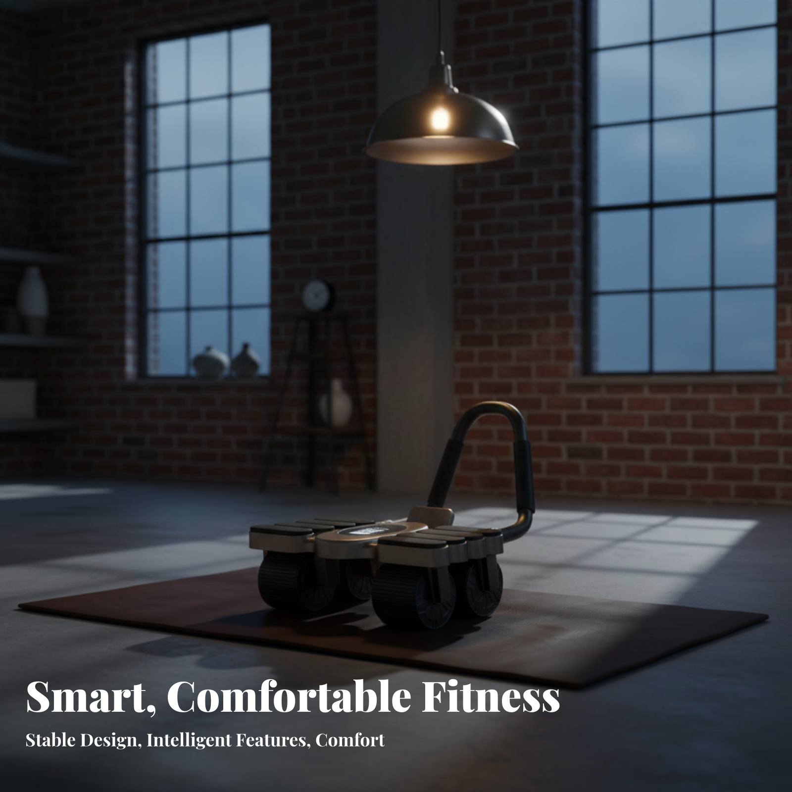 Home Gym Second - Abdominal Muscle 4-Wheel Stability, Automatic Return,