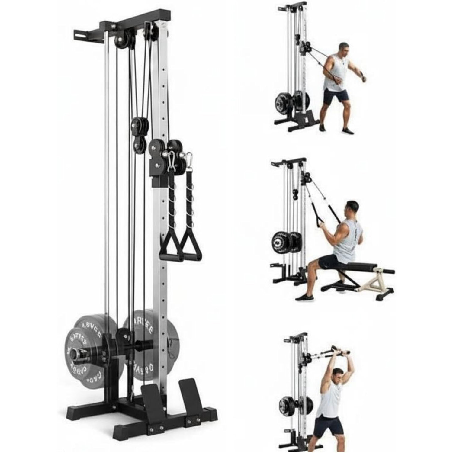 Home Gym Furniture - Wall Mount Cable Station Dual Pulley