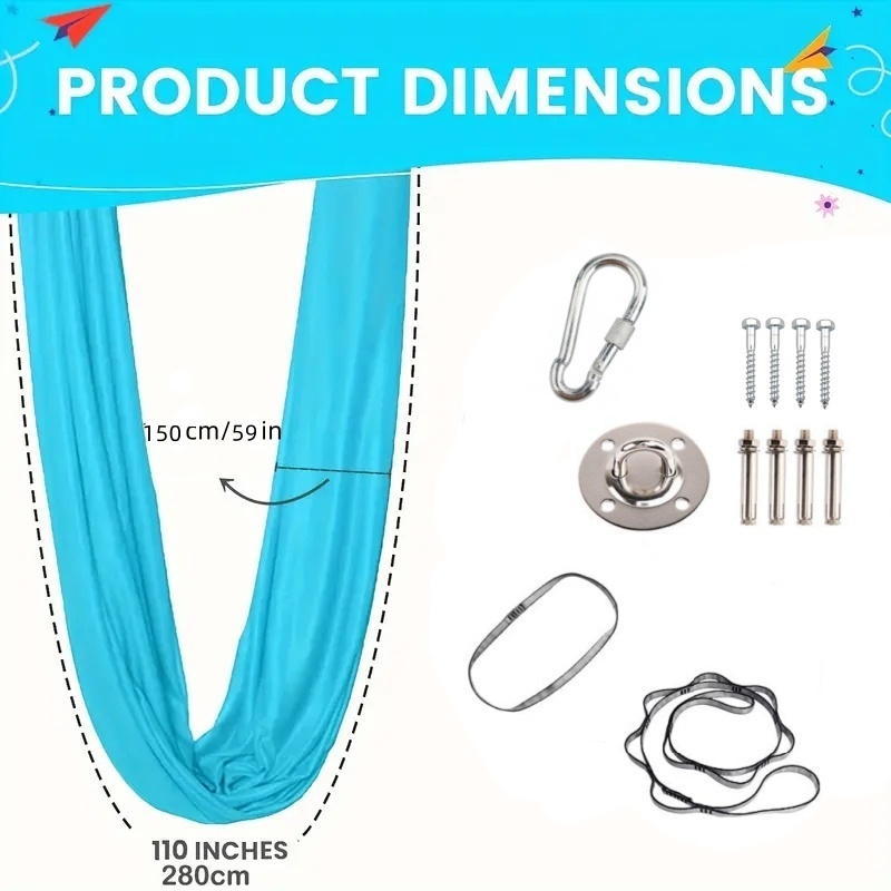 1.5*2.8m Elastic Swing Hammock - Yoga Trapeze Swing 리뷰 및 가격