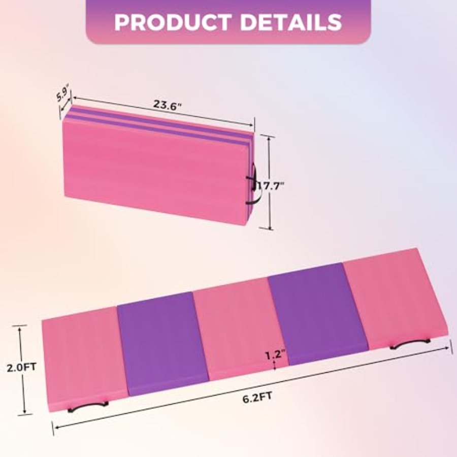 Folding Gymnastics Mat, Exerci - Home Gym Pilates 리뷰 및 가격