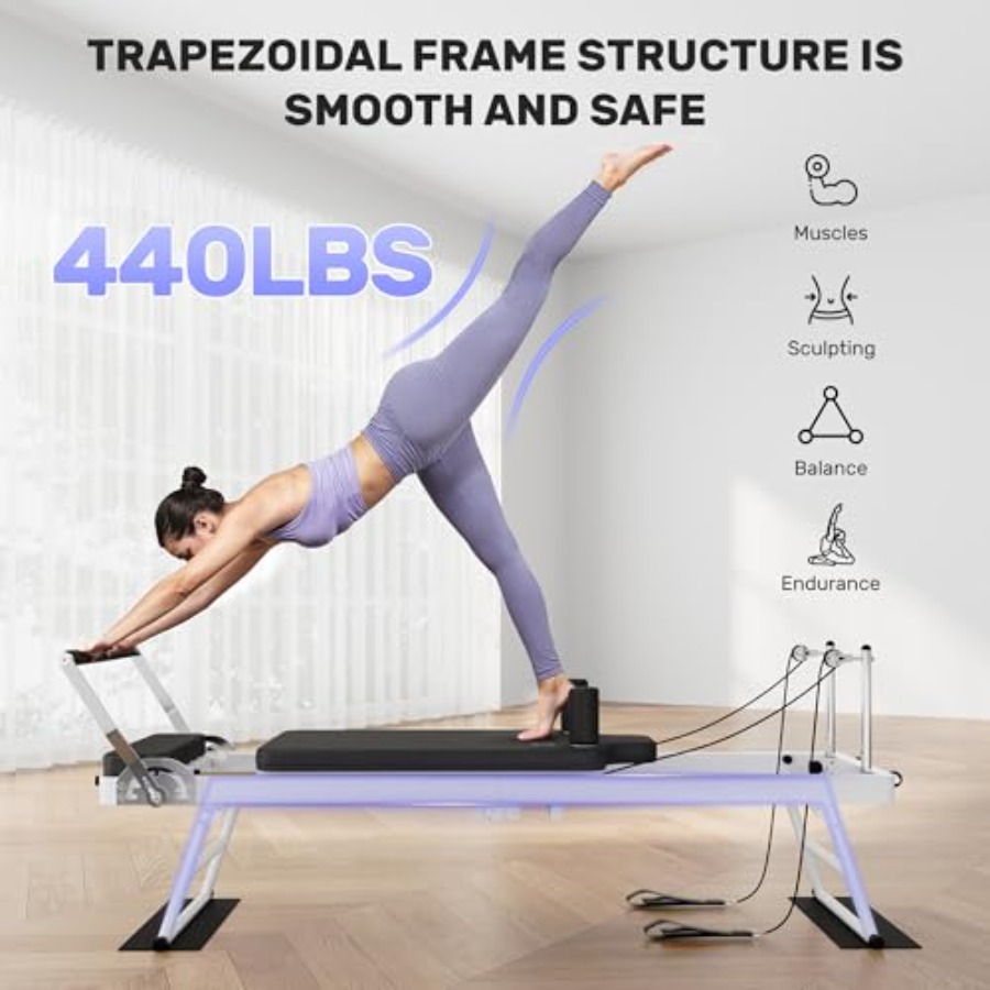 Foldable Pilates Reformer Mach - Leg Home Gym Workout 리뷰 및 가격