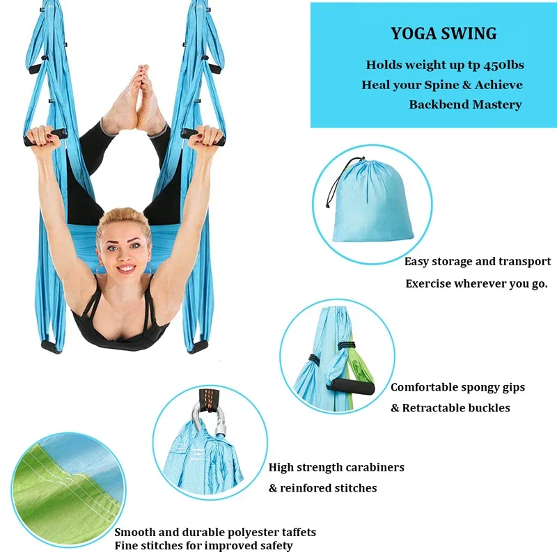 6 Handles Aerial Yoga Hammock  - Yoga Trapeze Swing 리뷰 및 가격