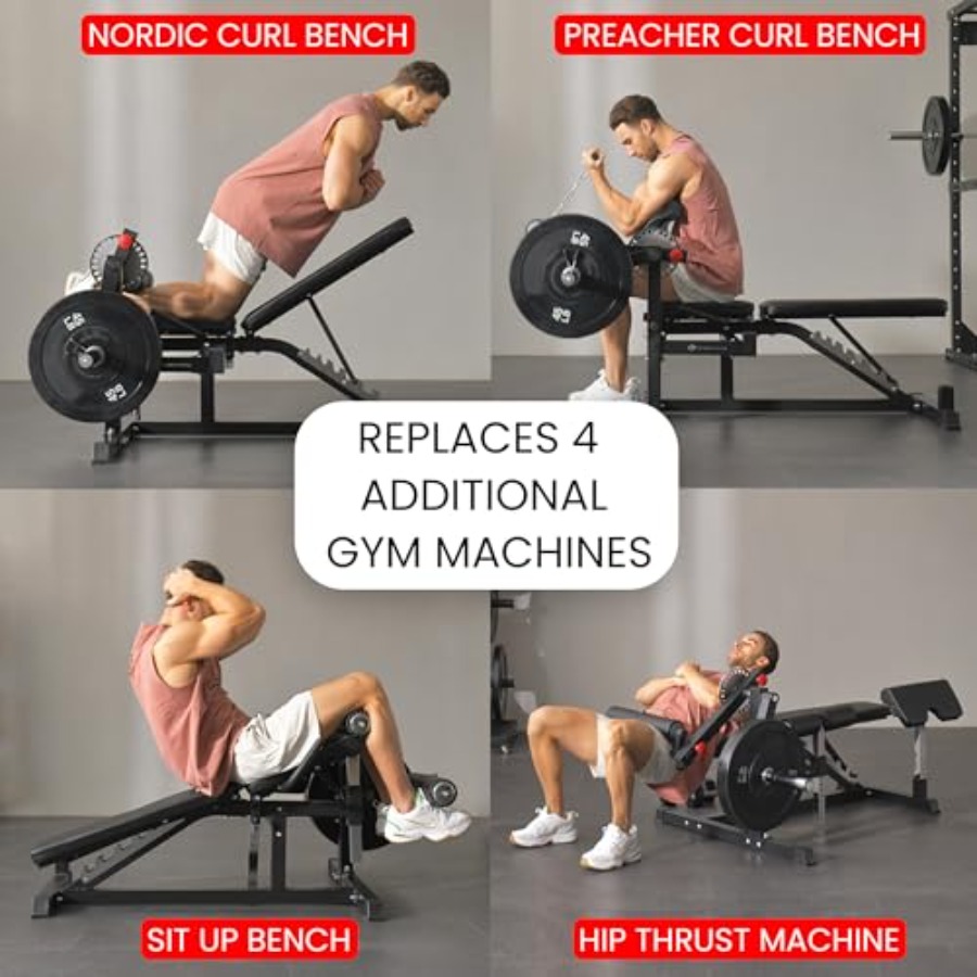 Adjustable Weight Bench with L - Leg Home Gym Workout 리뷰 및 가격