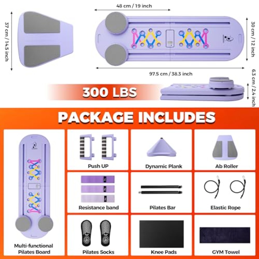 Foldable Pilates Reformer Boar - Home Gym Set 리뷰 및 가격